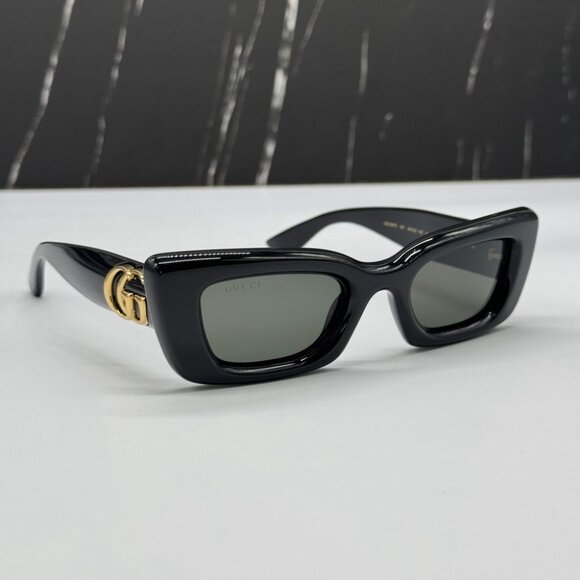 NEW GG1827S 001 GUCCI SHINY BLACK WOMEN GUCCI SUNGLASSES - Picture 5 of 13